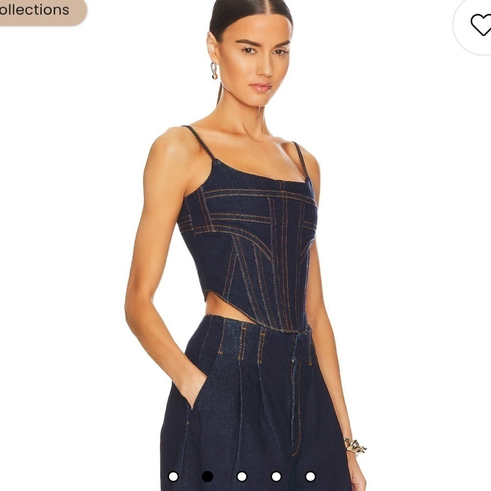 GRLFRND Denim Bustier in rinse